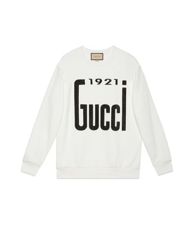 Gucci Crystal '1921 ' Sweatshirt - White