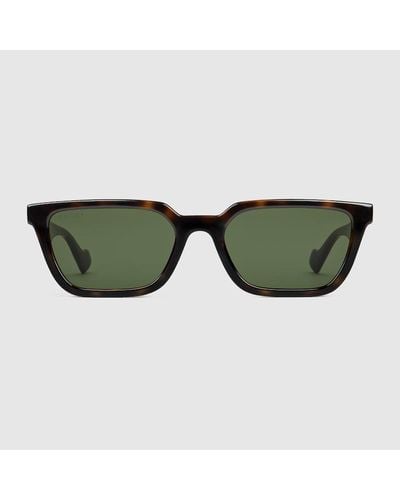 Gucci Sonnenbrille Mit Rechteckigem Rahmen - Grün