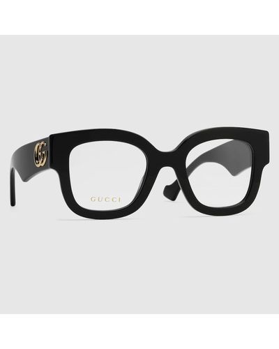 Gucci Rundes Brillengestell - Schwarz