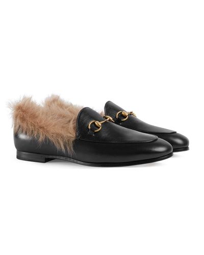 Gucci Jordaan Wool Loafer in Black | Lyst