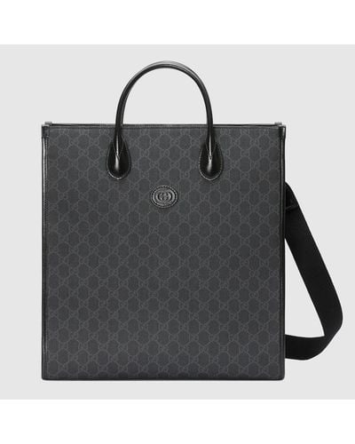 Gucci Medium Gg Supreme Tote Bag - Black
