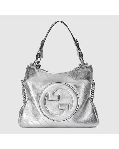 Gucci Blondie Small Tote Bag - Grey