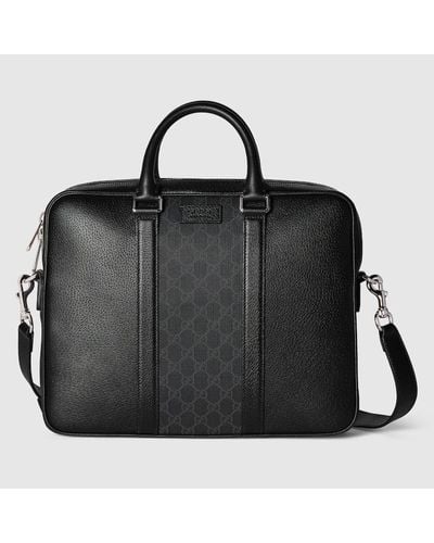 Gucci Medium GG Briefcase With Tag - Black