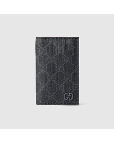 Gucci GG Long Card Case With GG Detail - Grey