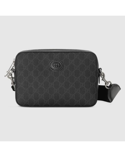 Gucci Shoulder Bag With Interlocking G - Black