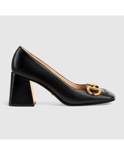 Gucci Mid-heel Pump With Horsebit - Black