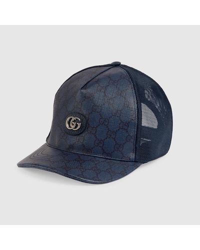 Gucci GG Supreme Baseball Hat - Blue