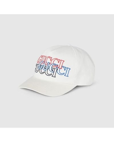 Gucci Baseball Hat With Embroidery - White