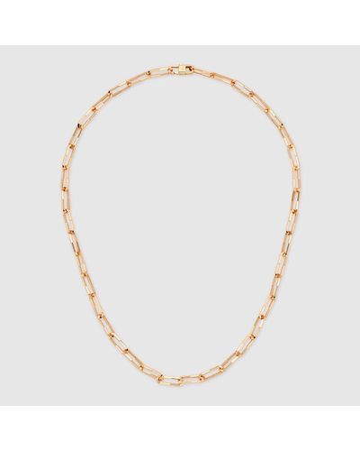 Gucci Link To Love Necklace - Metallic