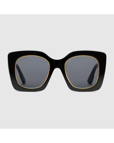Gucci Oversize Square-frame Sunglasses - Black