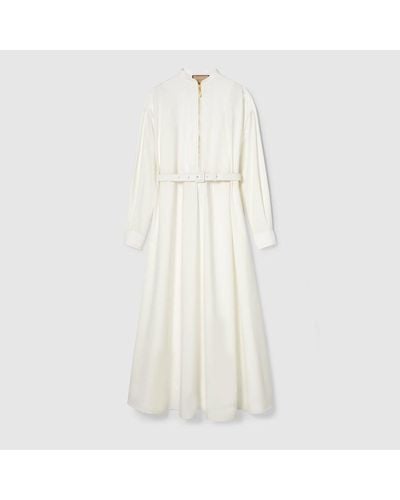 Gucci Cotton Poplin Maxi Dress - White
