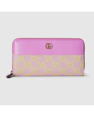 Gucci GG Brieftasche Mit Rundumreißverschluss - Lila