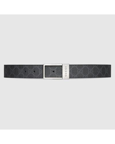 Gucci GG Belt With Rectangular Buckle - Black
