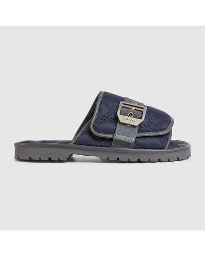 Gucci GG Slide Sandal - Blue