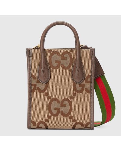 Gucci Mini-Shopper Mit Jumbo GG - Braun