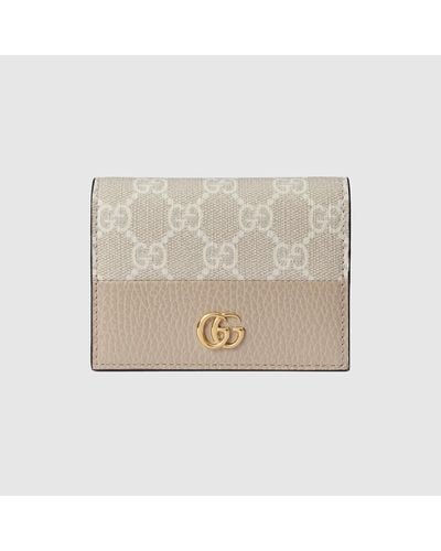 Gucci GG Marmont Card Case Wallet - Natural