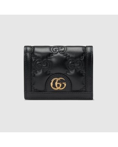 Gucci Portefeuille Porte-cartes GG Matelassé - Noir