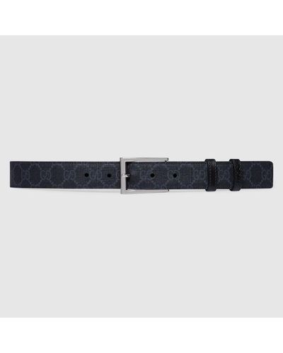 Gucci Reversible Belt With Rectangular Buckle - Blue