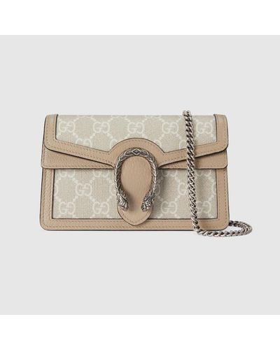 Gucci Dionysus Super-Mini-Tasche Mit GG - Natur