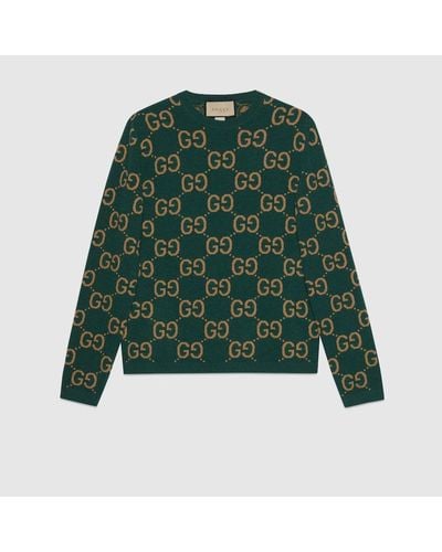 Gucci GG Wool Jacquard Jumper - Green