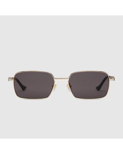 Gucci Sonnenbrille Mit Rechteckigem Rahmen - Braun