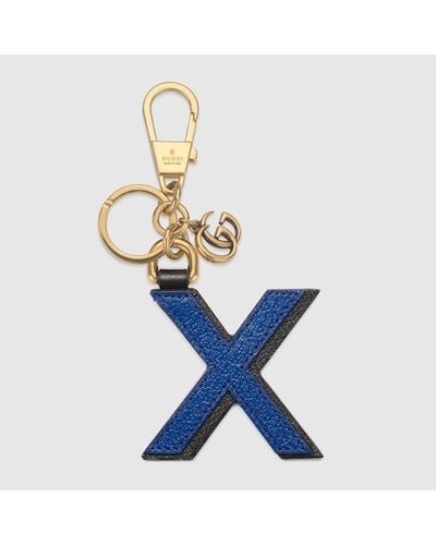 Gucci Schlüsselanhänger Mit Buchstaben X - Blau
