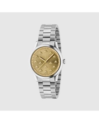 Gucci Reloj g-timeless con abejas, 32 mm - Metálico