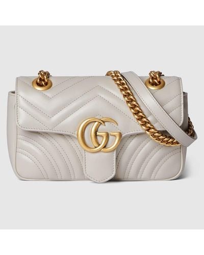Gucci GG Marmont Mini-Tasche Aus Matelassé-Leder - Natur
