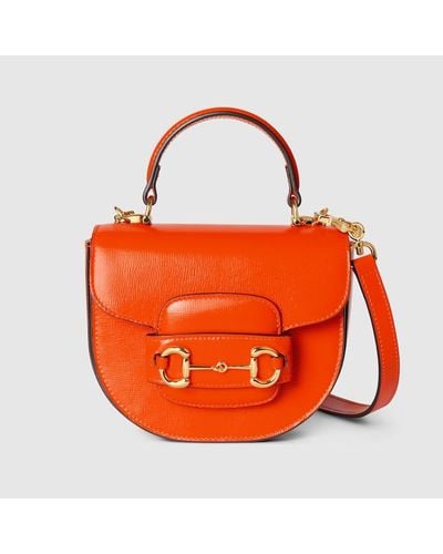 Gucci Horsebit 1955 Mini Top Handle Bag - Orange