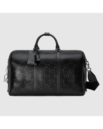 Gucci GG Embossed Duffle Bag GG Leather - Black