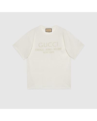 Gucci T-SHIRT IN JERSEY DI COTONE - Bianco