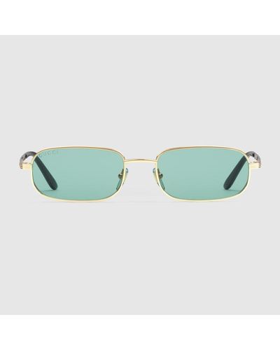 Gucci Rectangular Frame Sunglasses - Blue