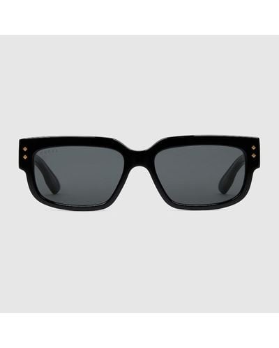 Gucci Gafas de Sol con Montura Rectangular - Negro