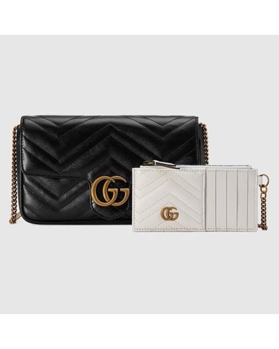 Gucci Minibolso GG Marmont - Negro