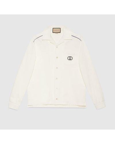 Gucci Poloshirt Aus Stretch-Baumwoll-Piqué - Weiß