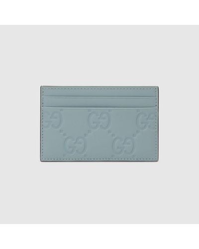 Gucci GG Rubber-effect Card Case - Blue