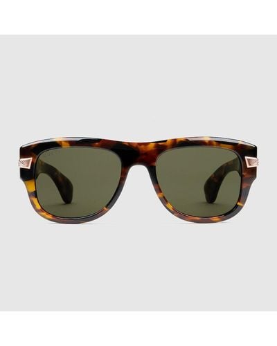 Gucci Squared Frame Sunglasses - Brown