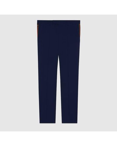Gucci Wool Mohair Pants - Blue
