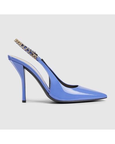 Gucci Zapato de Salón Signoria con Talón Descubierto - Azul