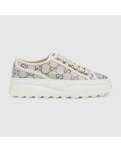 Gucci Platform Sneakers, - White