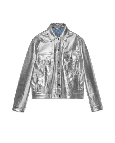 Gucci Reversible GG Metallic Denim Jacket