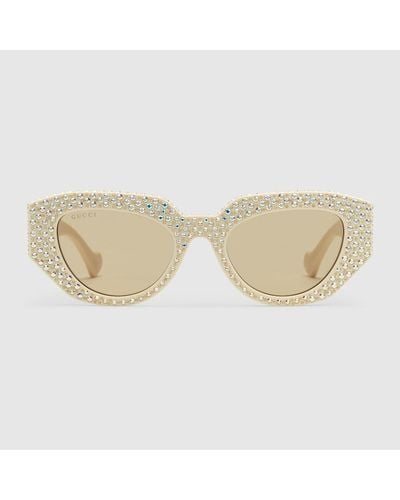 Gucci Sonnenbrille Mit Geometrischem Rahmen - Natur