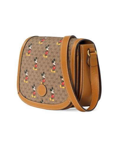 gucci x disney mickey mouse print gg messenger bag