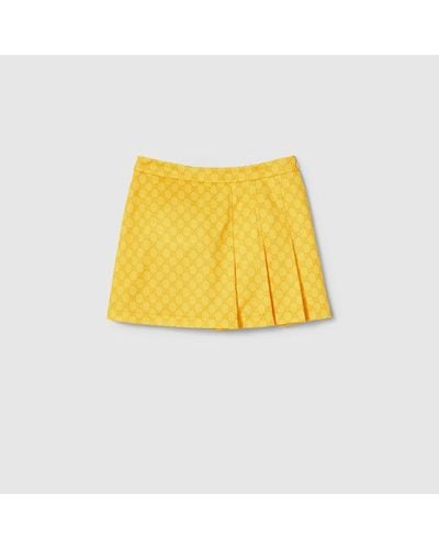 Gucci GG Technical Jersey Skort - Yellow