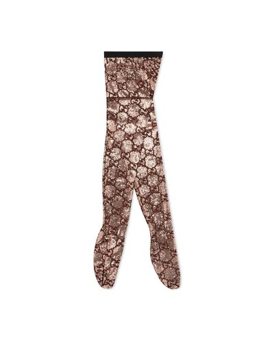 Gucci Synthetic Sequin Tights With GG Embroidery - Lyst