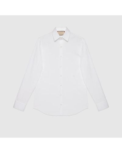 Gucci Stretch Cotton Poplin Shirt - White