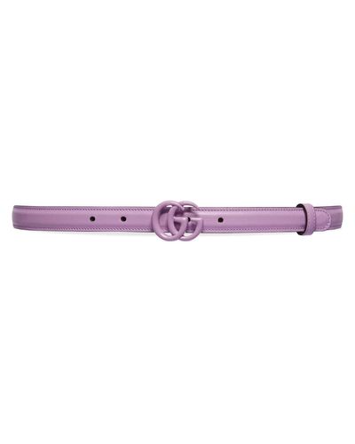 Gucci GG Marmont Thin Belt - Purple