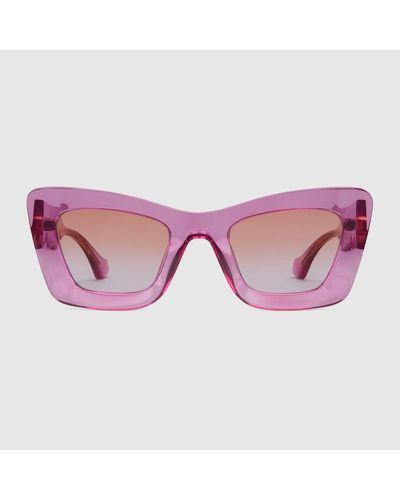 Gucci Sonnenbrille In Katzenaugenform - Pink