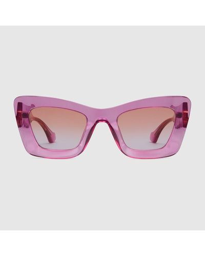 Gucci Occhiali Da Sole Cat Eye - Rosa