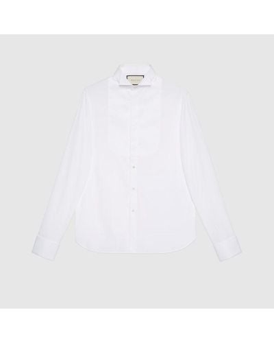Gucci Cotton Bib Shirt - White
